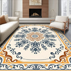 Mandala Patterned Earth Tones Rug