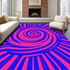 Vibrant Swirl Stripe Graphic Rug