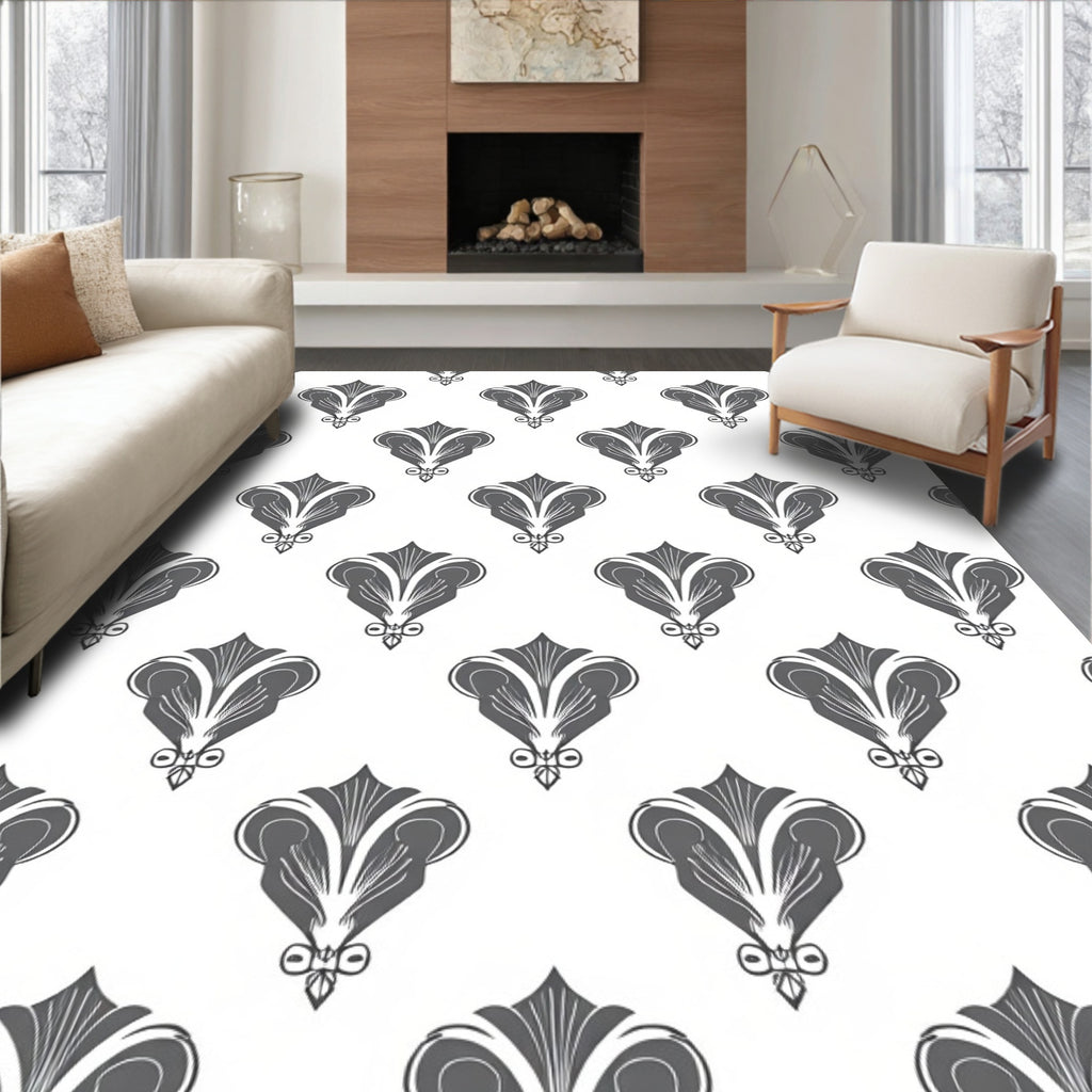 Art Nouveau Floral Pattern Rug