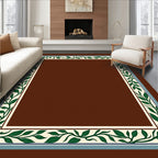 Green Leaf Vine Border Design Rug