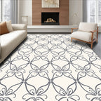Elegant Swirls Patterned Design Rug
