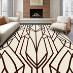 Art Deco Geometric Outline Design Rug