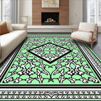 Intricate Geometric Floral Pattern Rug