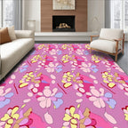 Playful Floral Abstract Design Rug