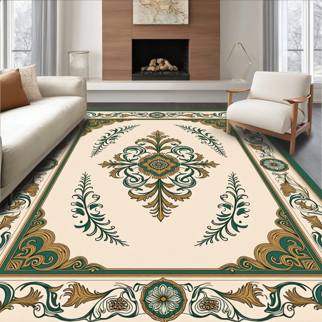 Ornate Floral Scrollwork Harmony Rug