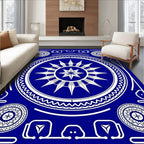 Starburst Medallion Sapphire Geometric Rug