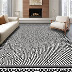 Intricate Geometric Maze Pattern Rug