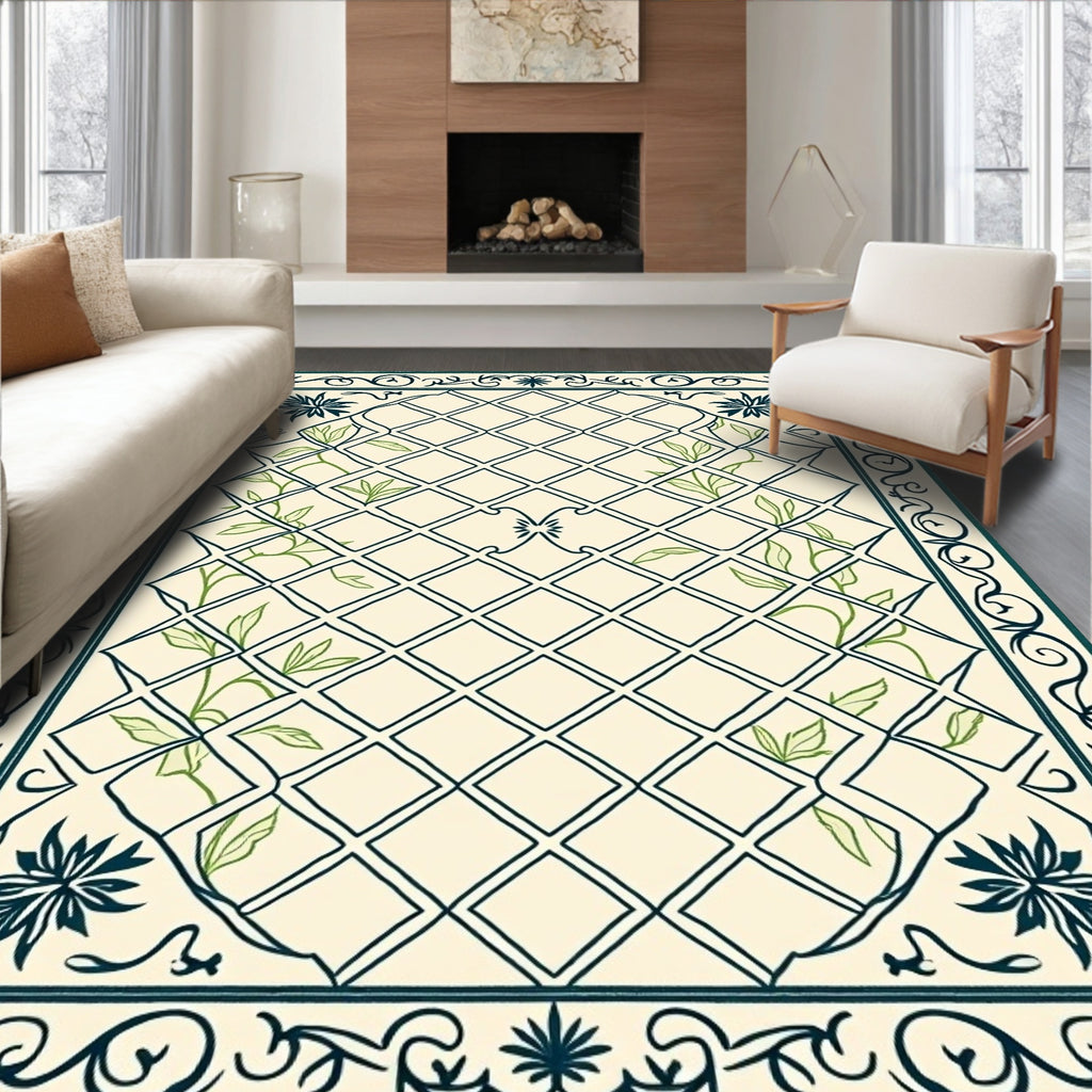 Botanical Garden Lattice Design Rug