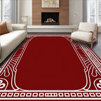 Art Deco Geometric Border Design Rug