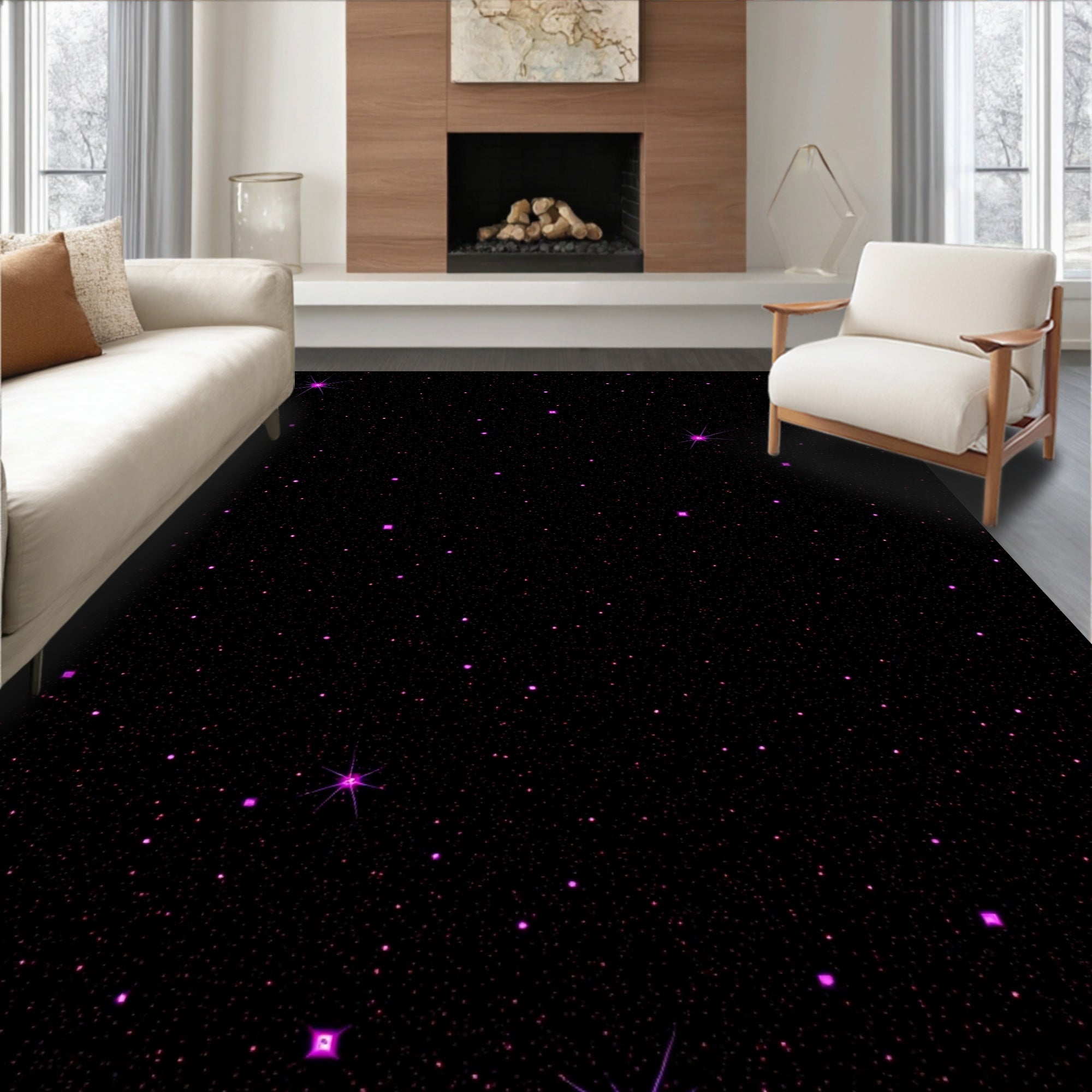 Cosmic Stars Pattern Rug