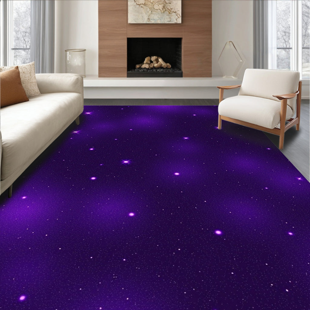Purple Galaxy Star Cluster Rug