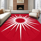 Bold Starburst Sunburst Design Rug