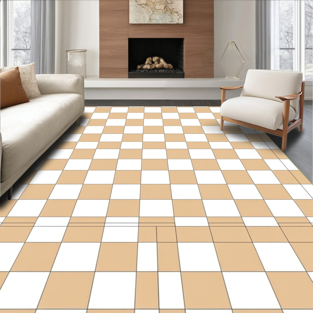 Classic Checkerboard Pattern Rug