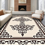 Elegant Scrollwork And Floral Motif Rug