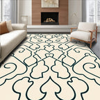 Classic Intricate Floral Scroll Pattern Rug
