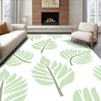 Light Green Leaf Pattern Rug