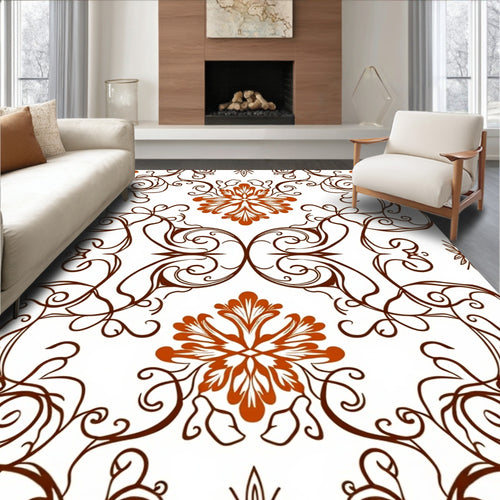 Antique Floral Swirl Pattern Rug