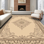 Elegant Floral Medallion Intricate Frame Rug