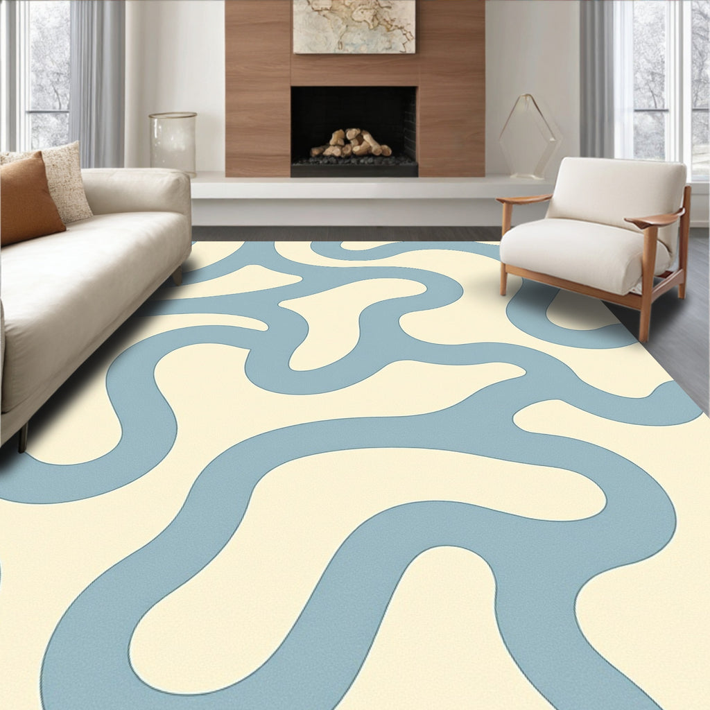 Abstract Swirls Pattern Rug