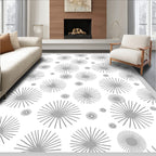 Radiating Starburst Gray Pattern Rug
