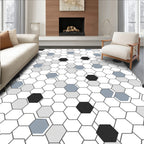 Geometric Hexagon Pattern Rug