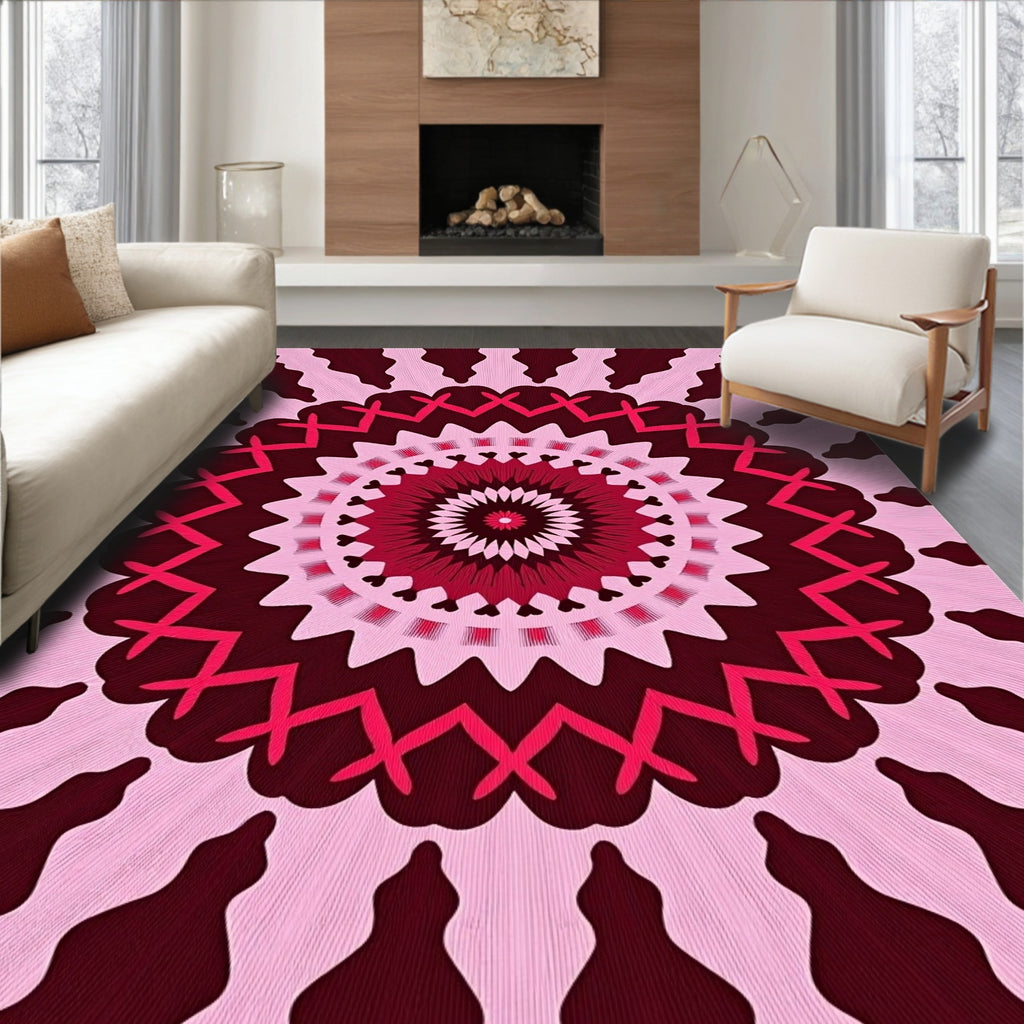 Floral Mandala Patterned Rug