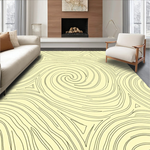 Abstract Swirls Triangles Pattern Rug