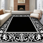 Ornate Floral Scrollwork Design Rug