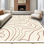 Abstract Swirl Pattern With Earth Tones Rug