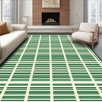Grid Pattern With Horizontal Lines Rug