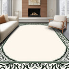 Vintage Floral Swirl Border Rug