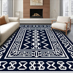Navajo Inspired Geometric Pattern Rug