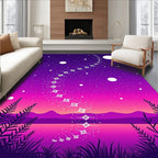 Gradient Night Sky Star Trail Rug