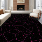Geometric Star Map Design Rug