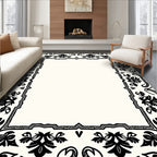 Classic Floral Scrolls Border Design Rug