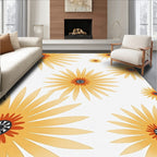 Retro Daisy Floral Pattern Rug