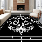 Art Deco Floral Symmetry Design Rug