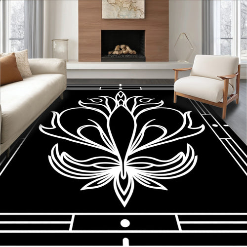 Art Deco Floral Symmetry Design Rug
