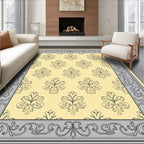 Ornate Scrollwork Pattern Decorative Accent Rug