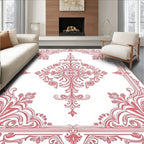 Ornate Floral Scrollwork Patterns Rug