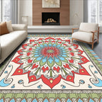 Mandala Style Floral Pattern Rug