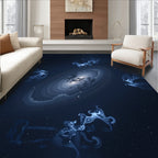 Celestial Creatures Galaxy Pattern Rug