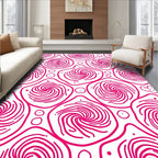 Swirling Spiral Pattern Design Rug