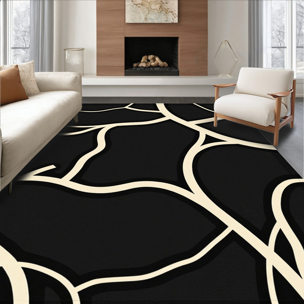 Abstract Vine Intertwine Graphic Rug