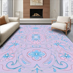 Floral Art Nouveau Inspired Pattern Rug