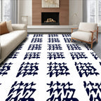 Classic Houndstooth Patterned Rug