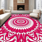 Radiant Fuchsia Mandala Pattern Rug