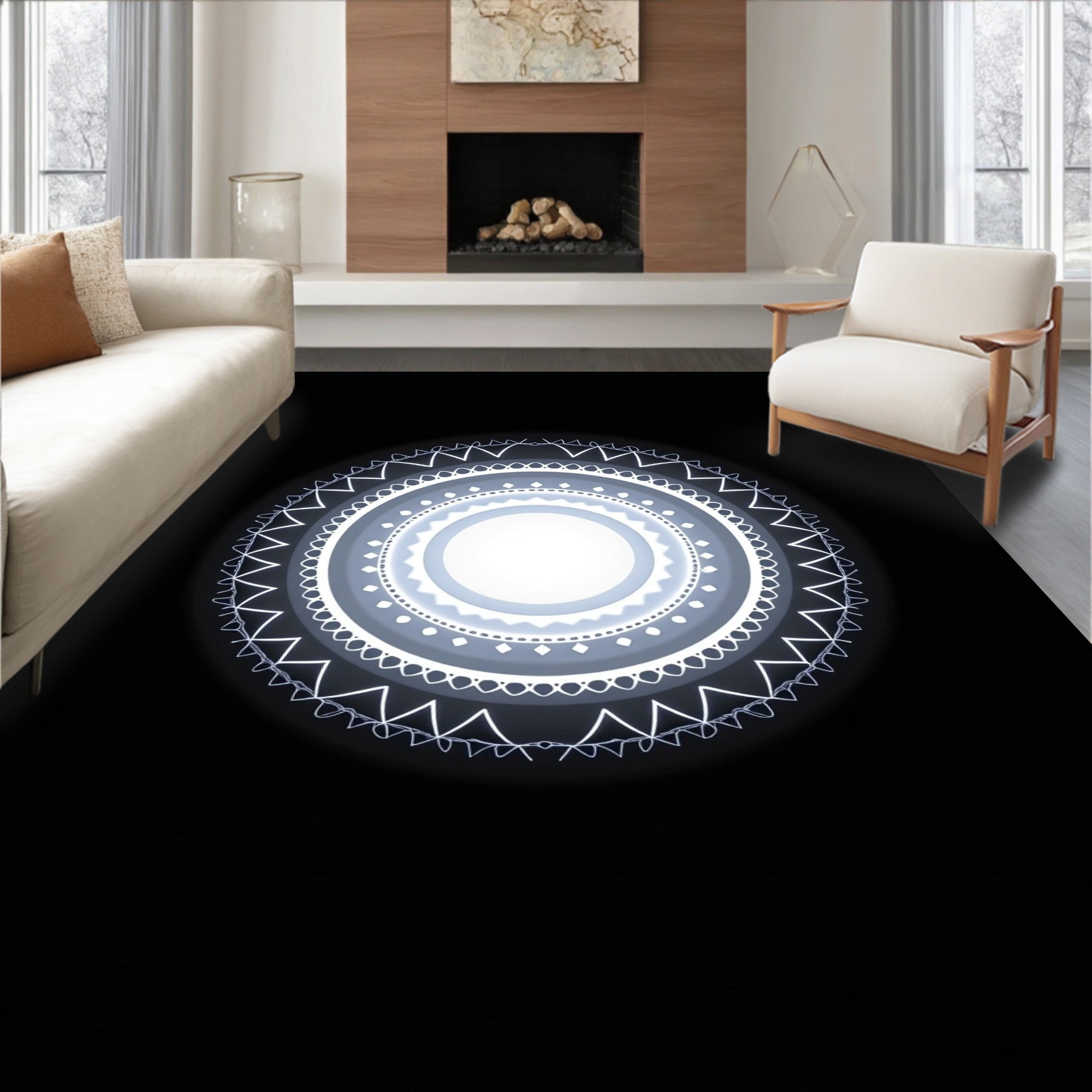 Geometric mandala pattern Rug