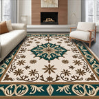Classic Floral Medallion Border Rug