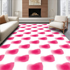 Pink Abstract Brush Stroke Pattern Rug